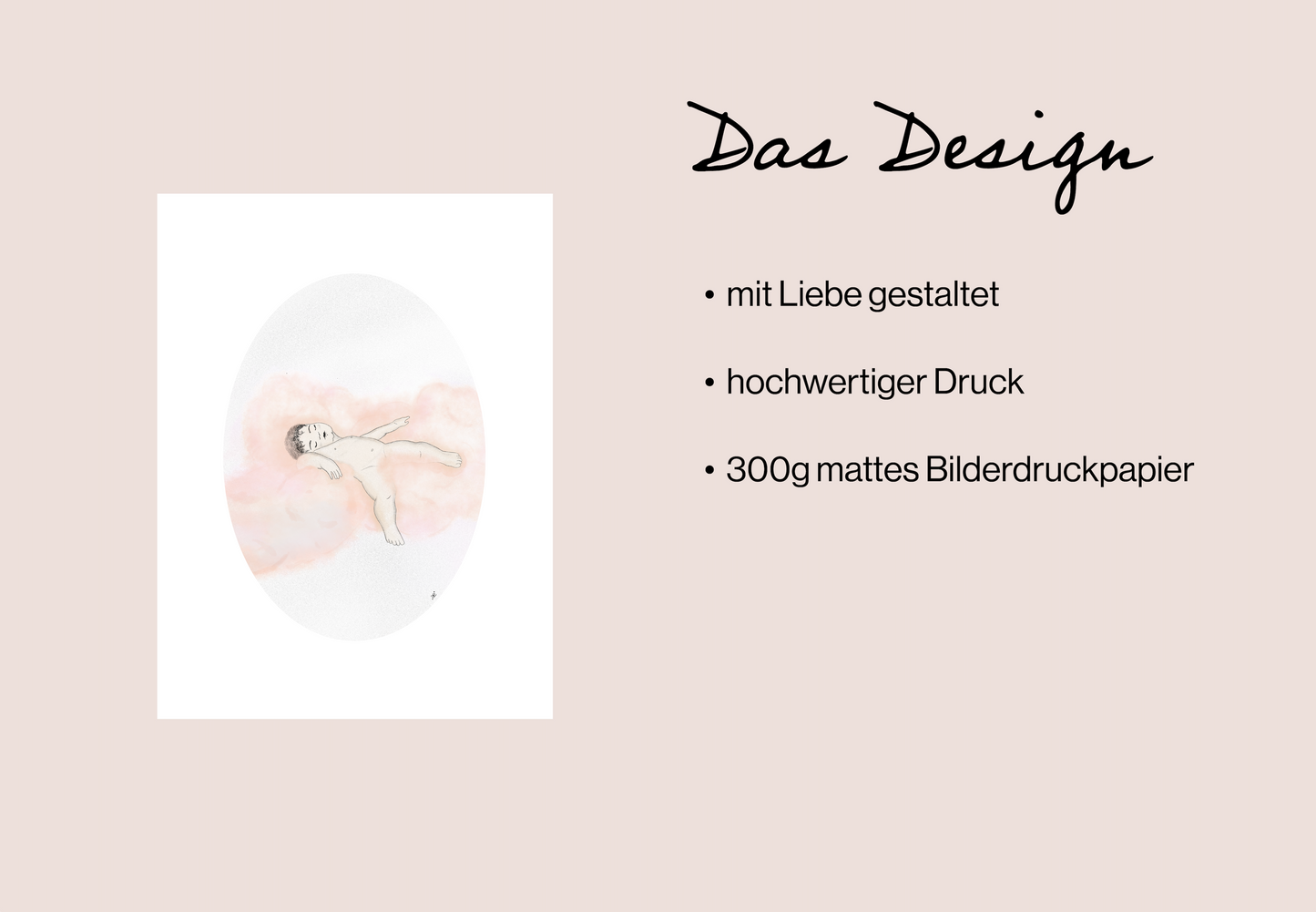 Baby auf rosa Wolken