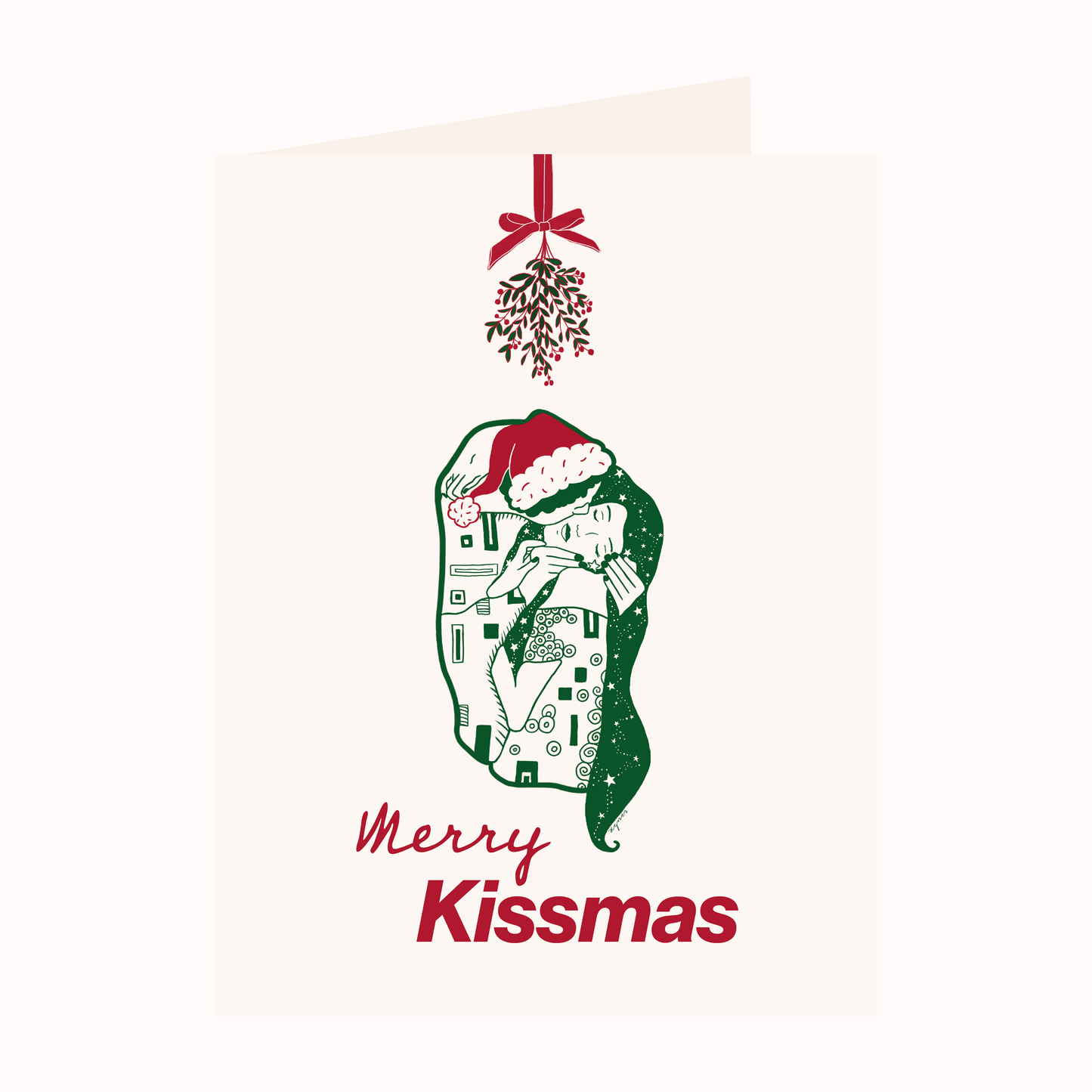 Weihnachtskarte - Merry Kissmas